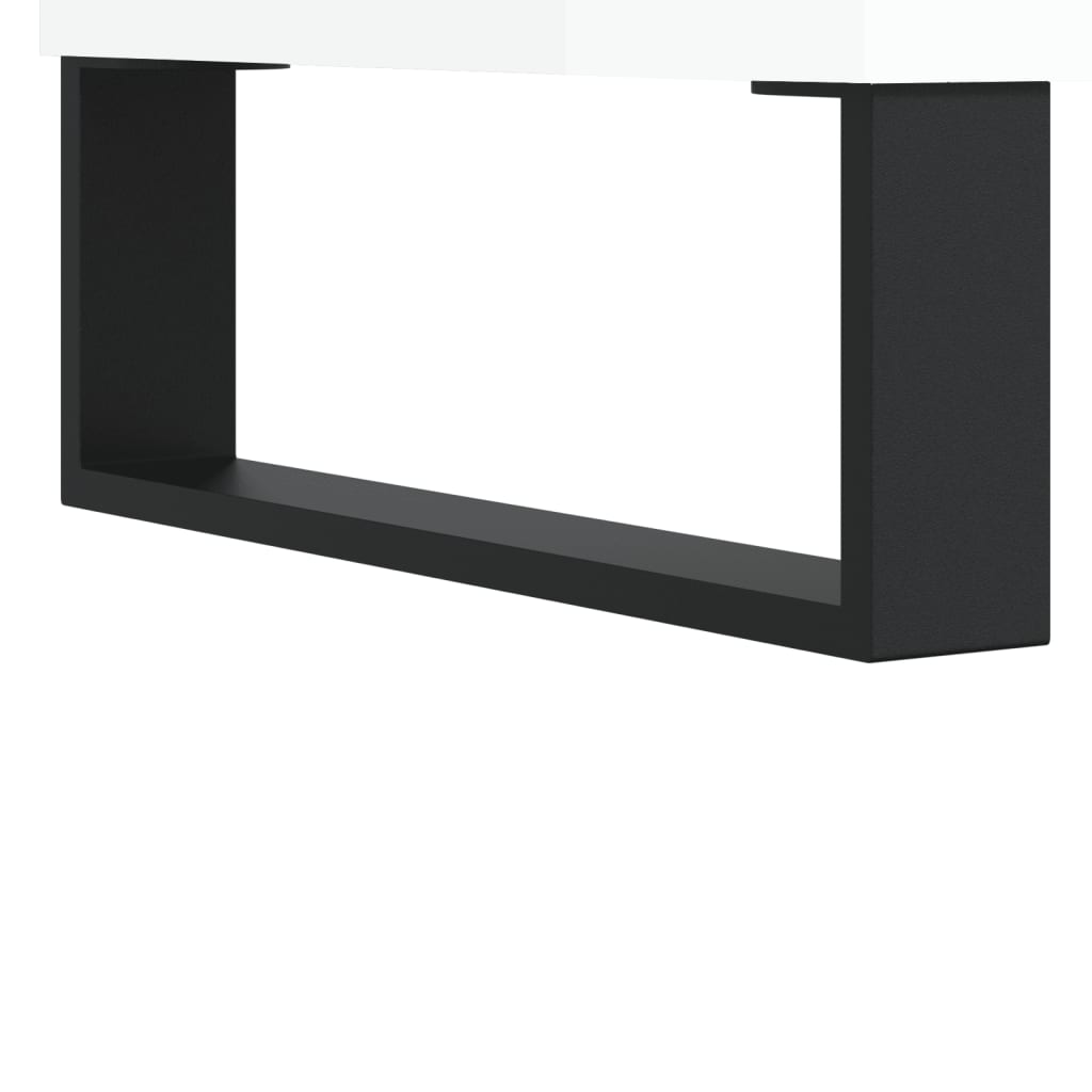 Noptiere, 2 buc., alb extralucios, 40x35x50 cm, lemn compozit GartenMobel Dekor