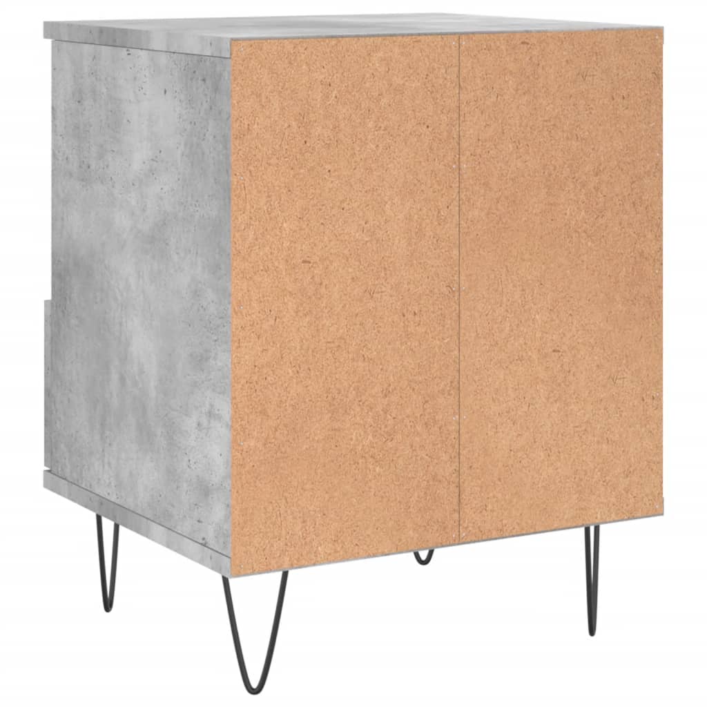 Noptiere, 2 buc., gri beton, 40x35x50 cm, lemn compozit GartenMobel Dekor