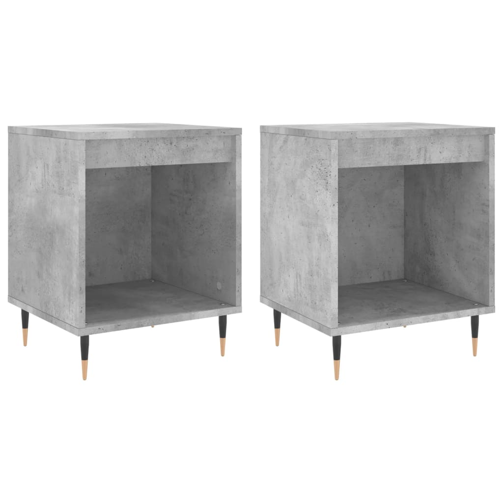 Noptiere, 2 buc., gri beton, 40x35x50 cm, lemn compozit GartenMobel Dekor