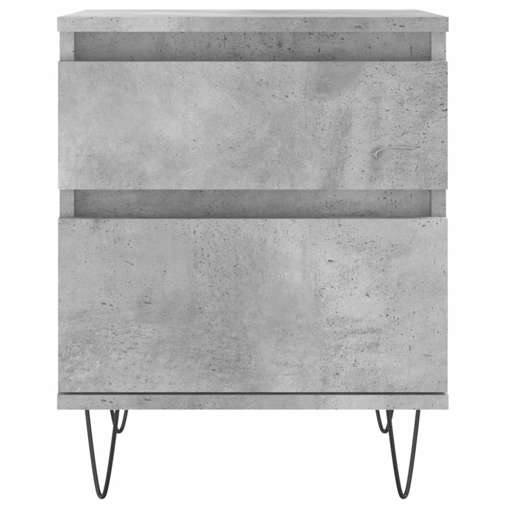 Noptiere, 2 buc., gri beton, 40x35x50 cm, lemn compozit GartenMobel Dekor