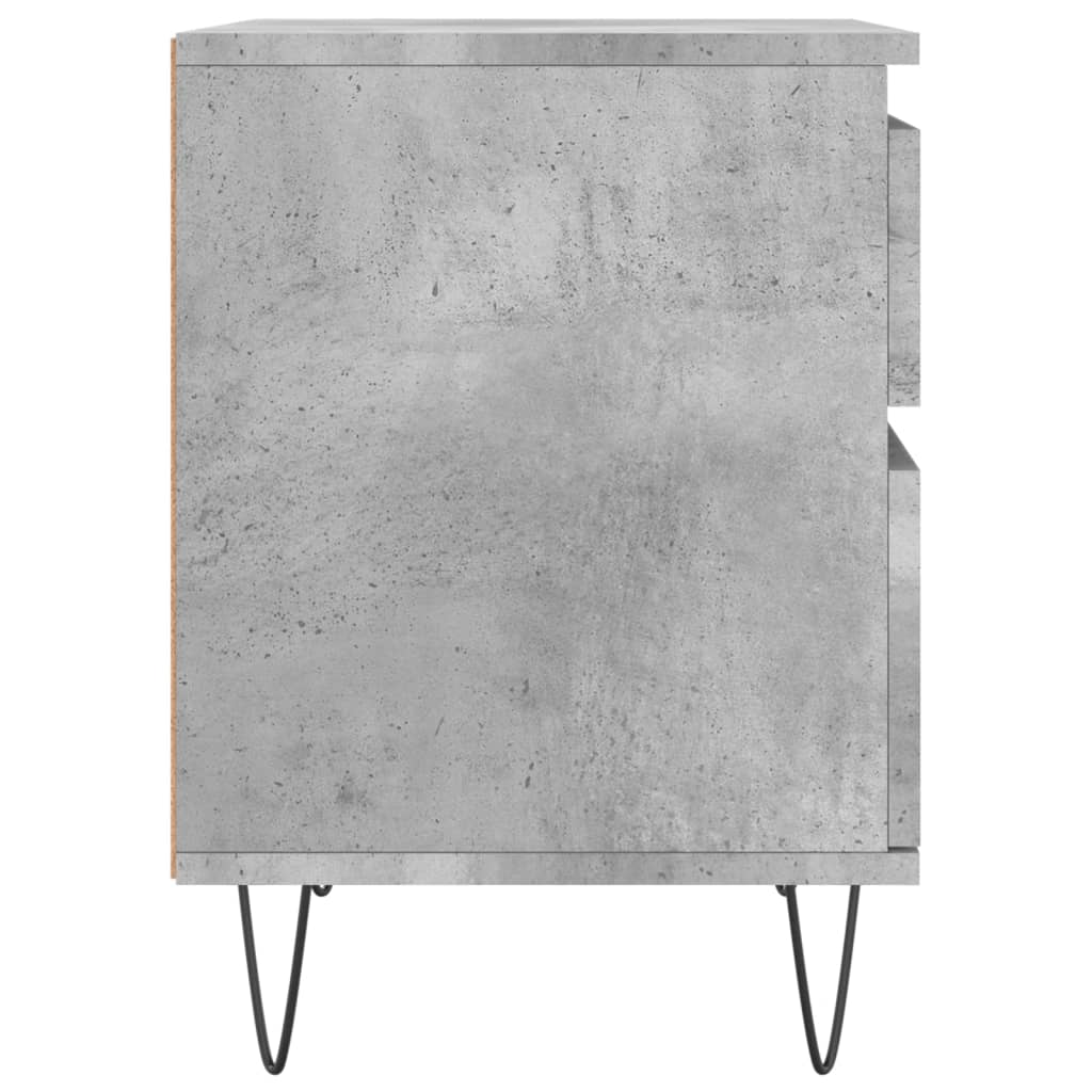 Noptiere, 2 buc., gri beton, 40x35x50 cm, lemn compozit GartenMobel Dekor