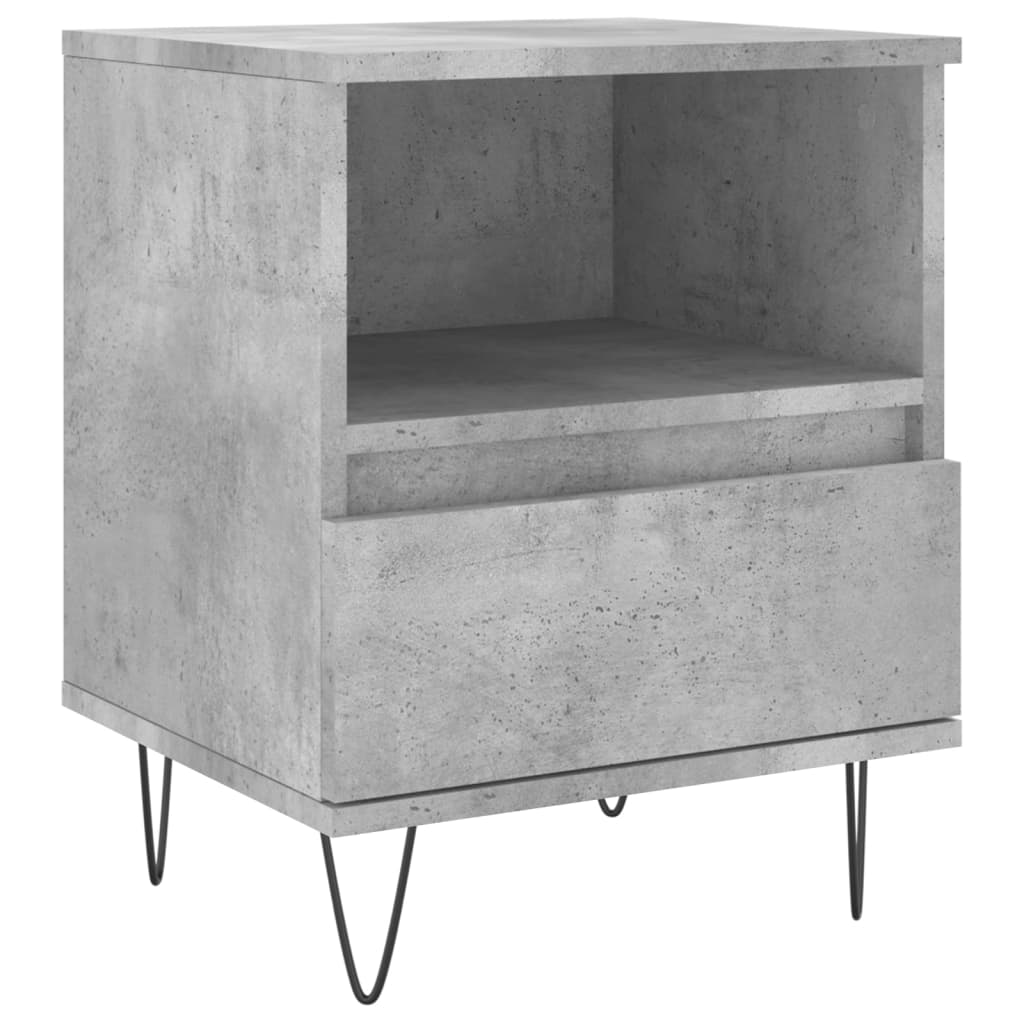 Noptiere, 2 buc., gri beton, 40x35x50 cm, lemn compozit GartenMobel Dekor