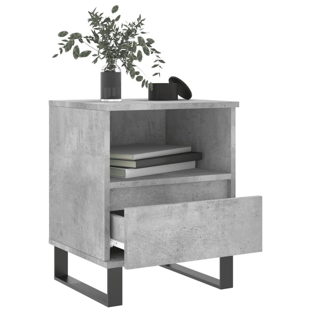 Noptiere, 2 buc., gri beton, 40x35x50 cm, lemn compozit GartenMobel Dekor