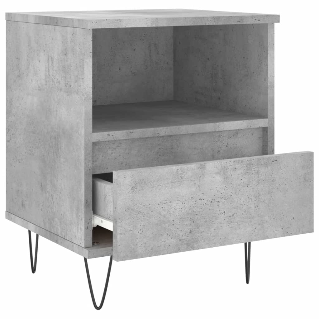Noptiere, 2 buc., gri beton, 40x35x50 cm, lemn compozit GartenMobel Dekor