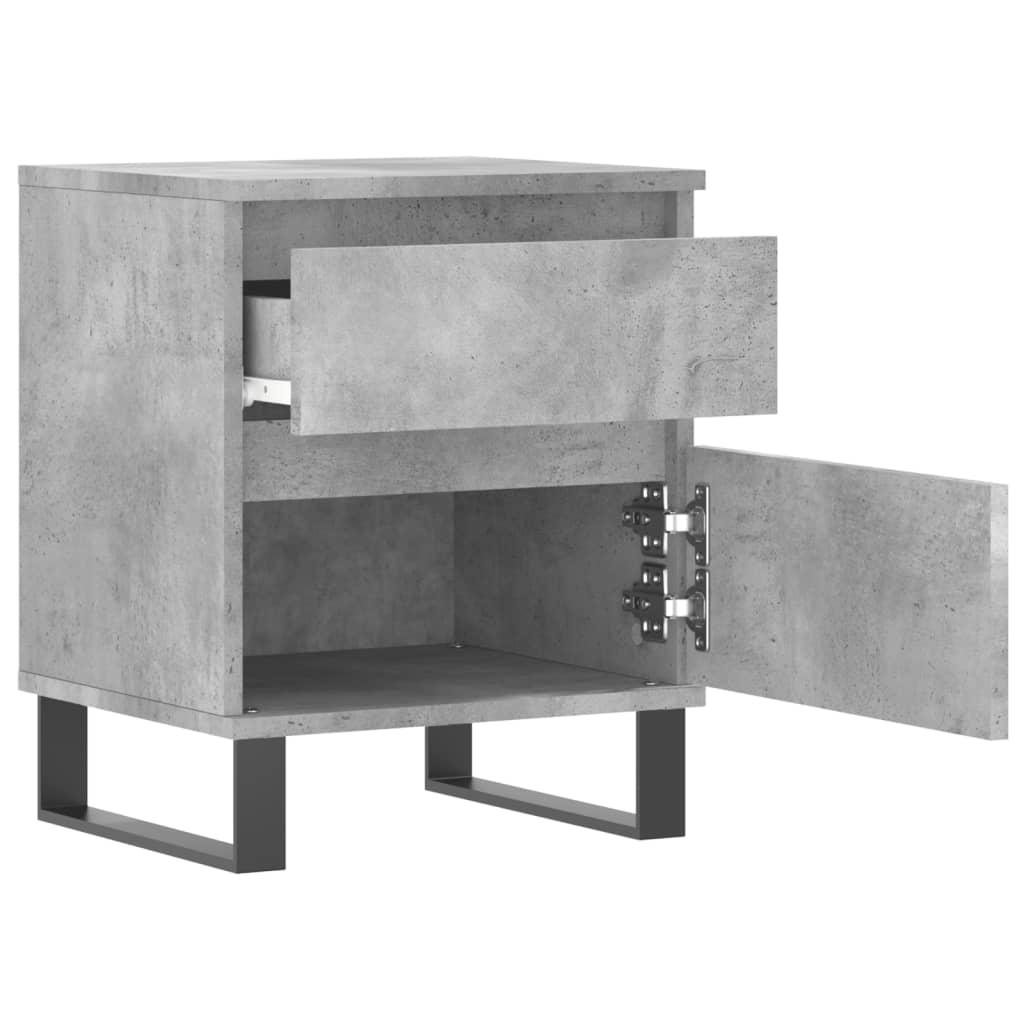 Noptiere, 2 buc., gri beton, 40x35x50 cm, lemn compozit GartenMobel Dekor
