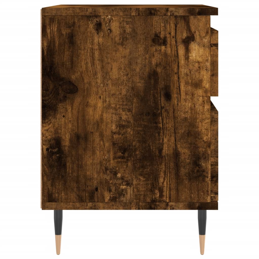 Noptiere, 2 buc., stejar fumuriu, 40x35x50 cm, lemn compozit GartenMobel Dekor