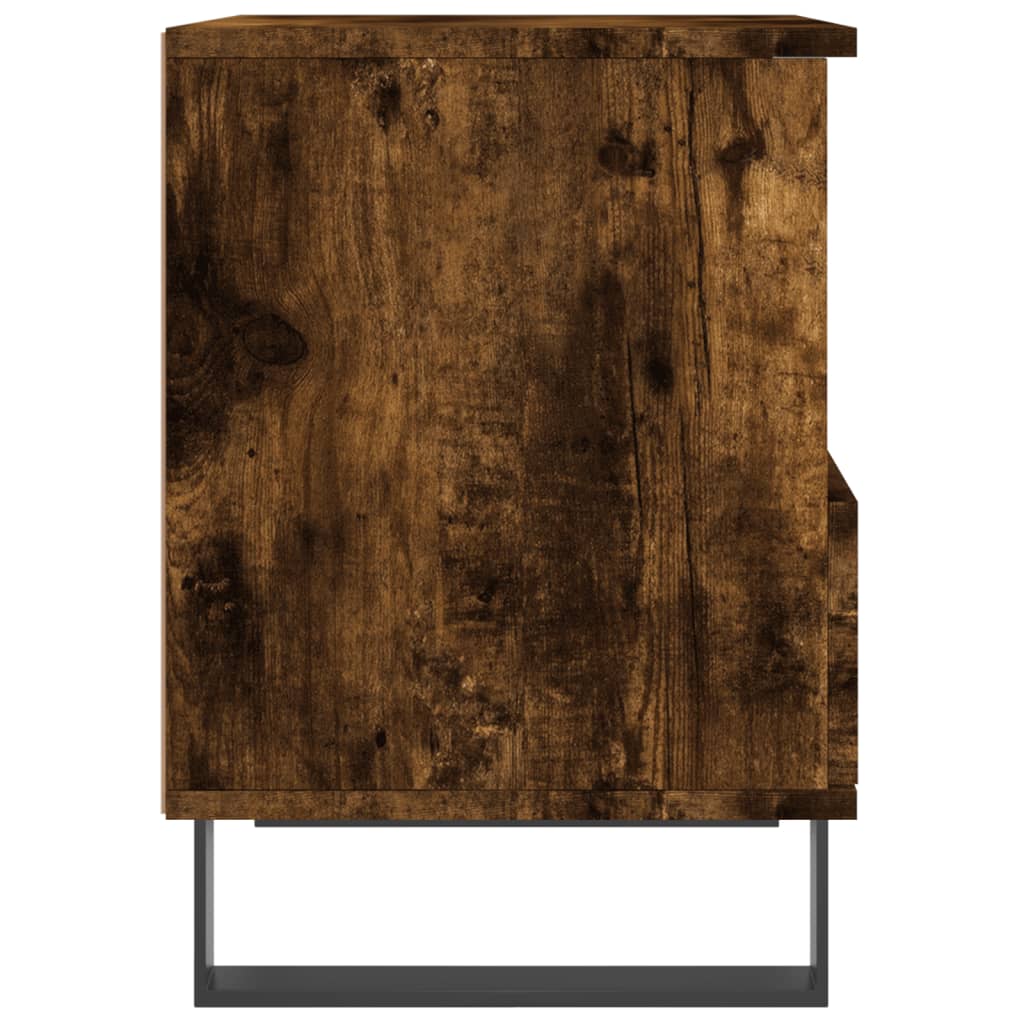Noptiere, 2 buc., stejar fumuriu, 40x35x50 cm, lemn compozit GartenMobel Dekor