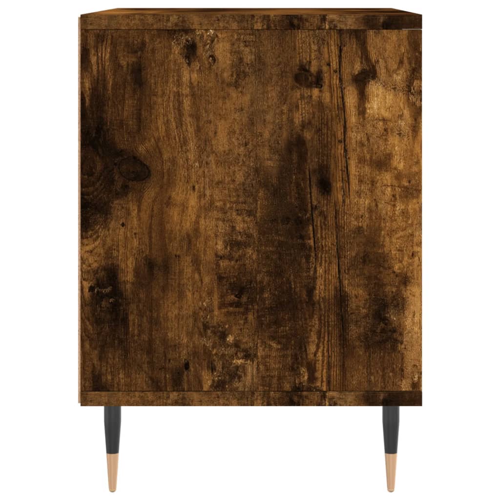Noptiere, 2 buc., stejar fumuriu, 40x35x50 cm, lemn compozit GartenMobel Dekor