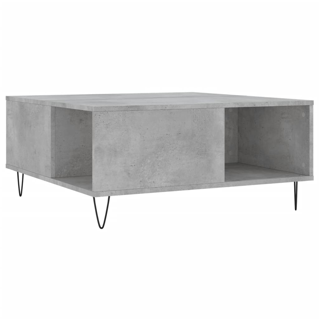Măsuță de cafea, gri beton, 80x80x36,5 cm, lemn prelucrat GartenMobel Dekor