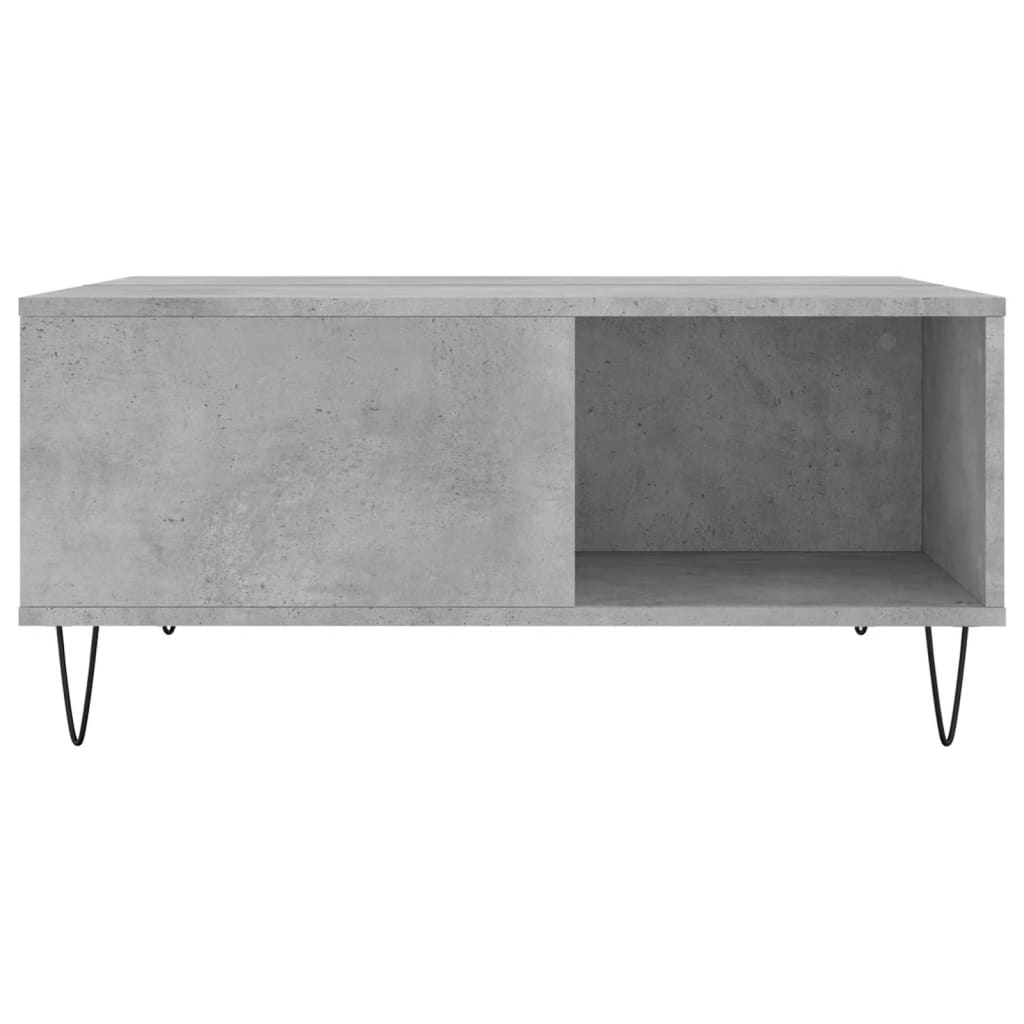 Măsuță de cafea, gri beton, 80x80x36,5 cm, lemn prelucrat GartenMobel Dekor