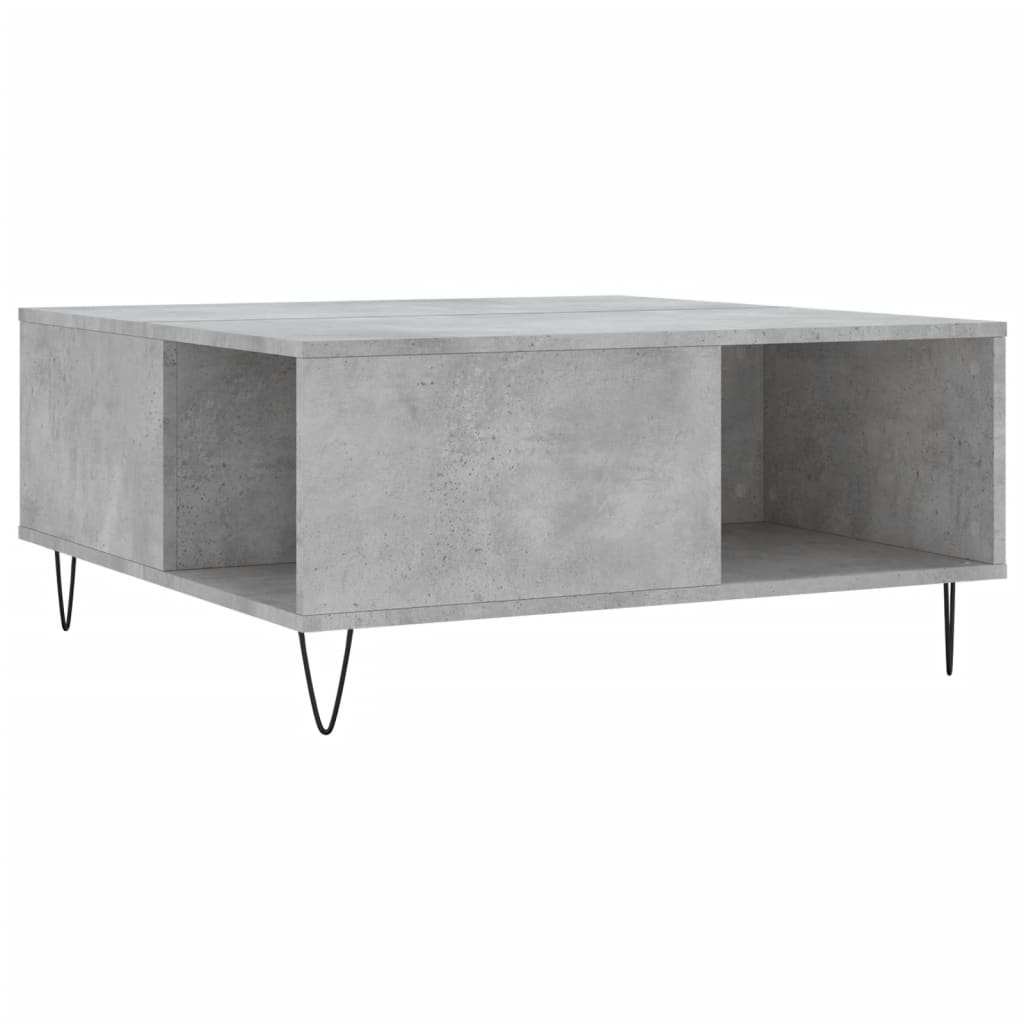 Măsuță de cafea, gri beton, 80x80x36,5 cm, lemn prelucrat GartenMobel Dekor