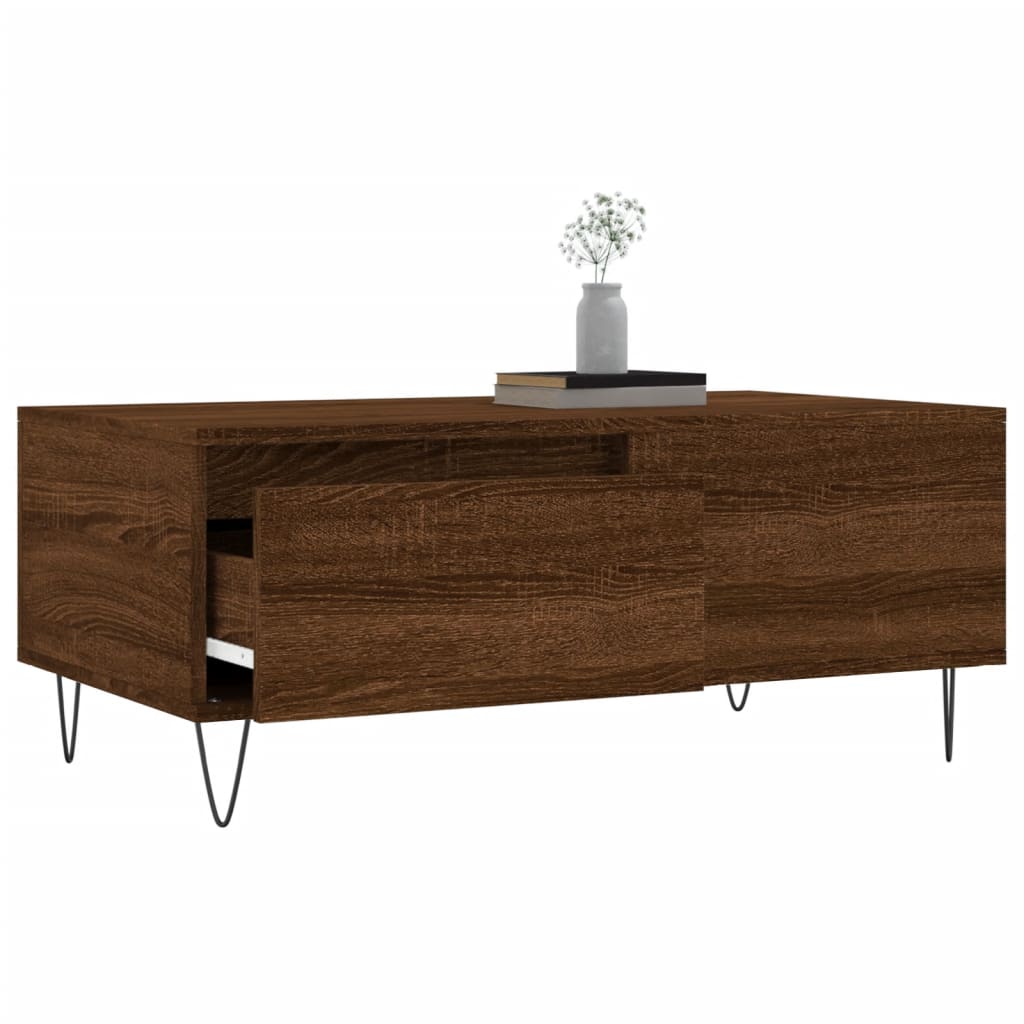 Măsuță de cafea, stejar maro, 90x50x36,5 cm, lemn prelucrat GartenMobel Dekor