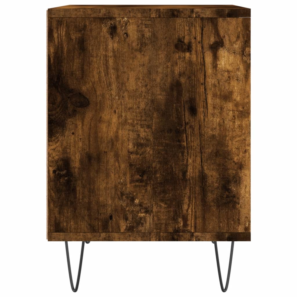 Noptiere, 2 buc., stejar fumuriu, 40x35x50 cm, lemn compozit GartenMobel Dekor