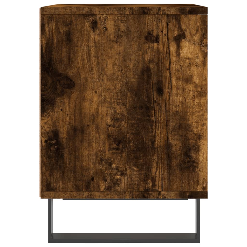 Noptiere, 2 buc., stejar fumuriu, 40x35x50 cm, lemn compozit GartenMobel Dekor