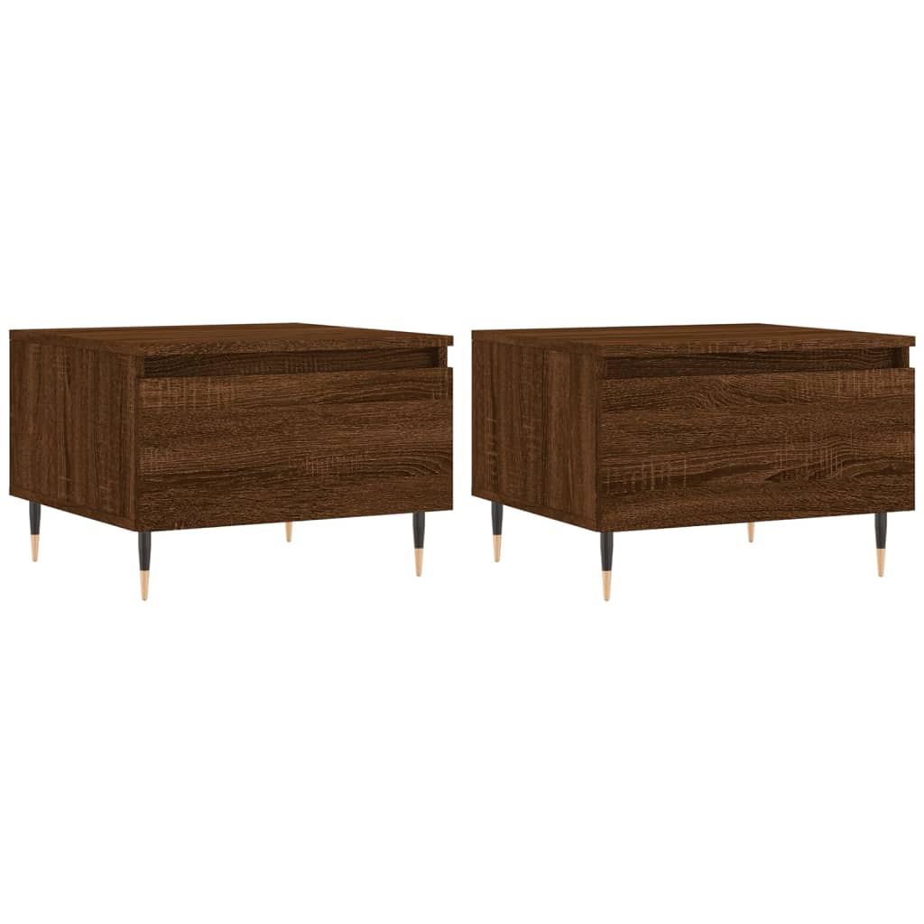 Mese de cafea 2 buc. stejar maro 50x46x35 cm lemn compozit GartenMobel Dekor