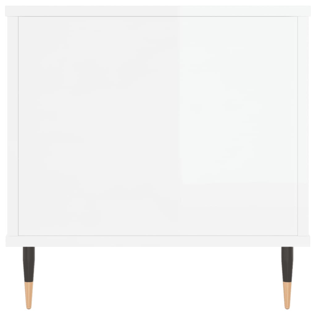 Măsuță de cafea, alb extralucios, 90x44,5x45 cm, lemn compozit GartenMobel Dekor