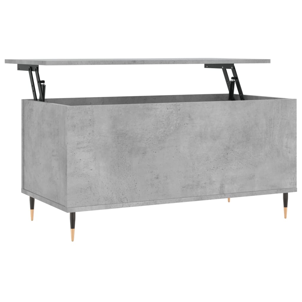 Măsuță de cafea, gri beton, 90x44,5x45 cm, lemn compozit GartenMobel Dekor