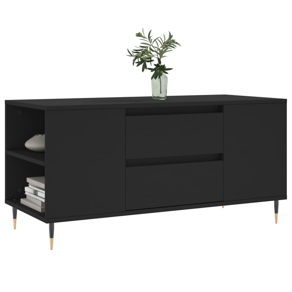 Măsuță de cafea, negru, 102x44,5x50 cm, lemn prelucrat GartenMobel Dekor