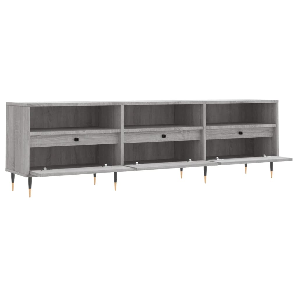 Comodă TV, gri sonoma, 150x30x44,5 cm, lemn prelucrat GartenMobel Dekor