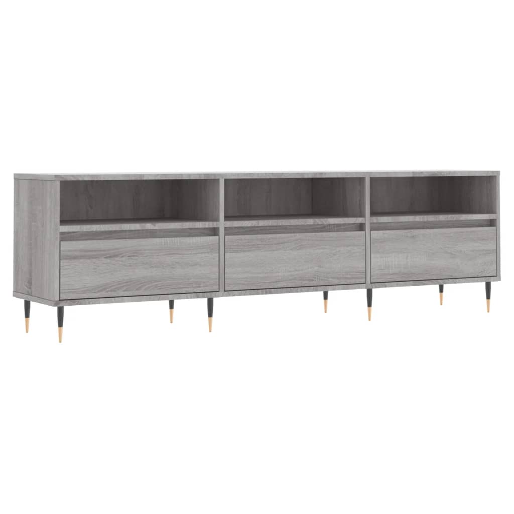 Comodă TV, gri sonoma, 150x30x44,5 cm, lemn prelucrat GartenMobel Dekor