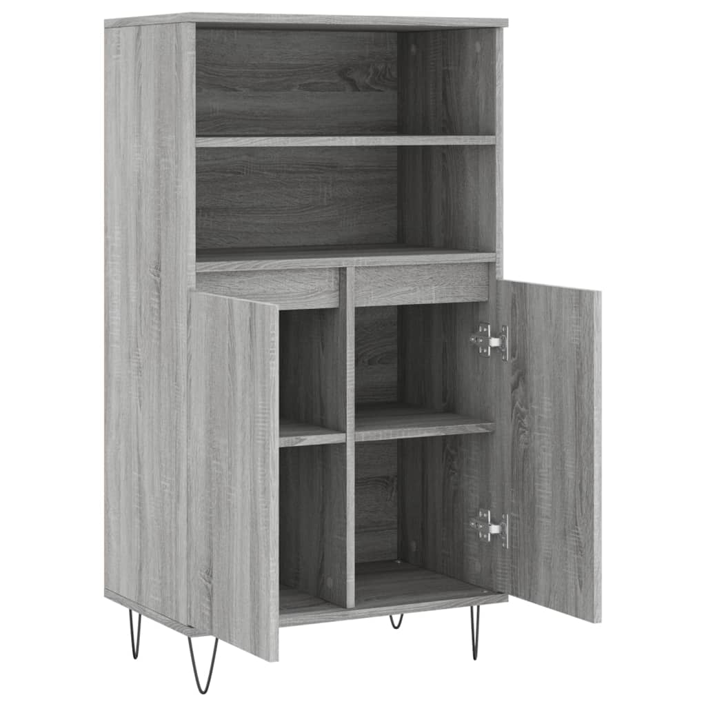 Dulap înalt, gri sonoma, 60x36x110 cm, lemn prelucrat GartenMobel Dekor