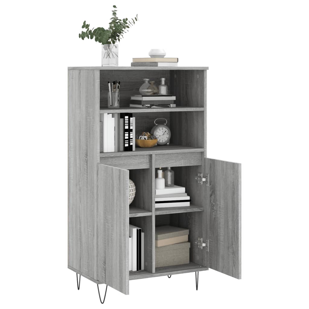 Dulap înalt, gri sonoma, 60x36x110 cm, lemn prelucrat GartenMobel Dekor