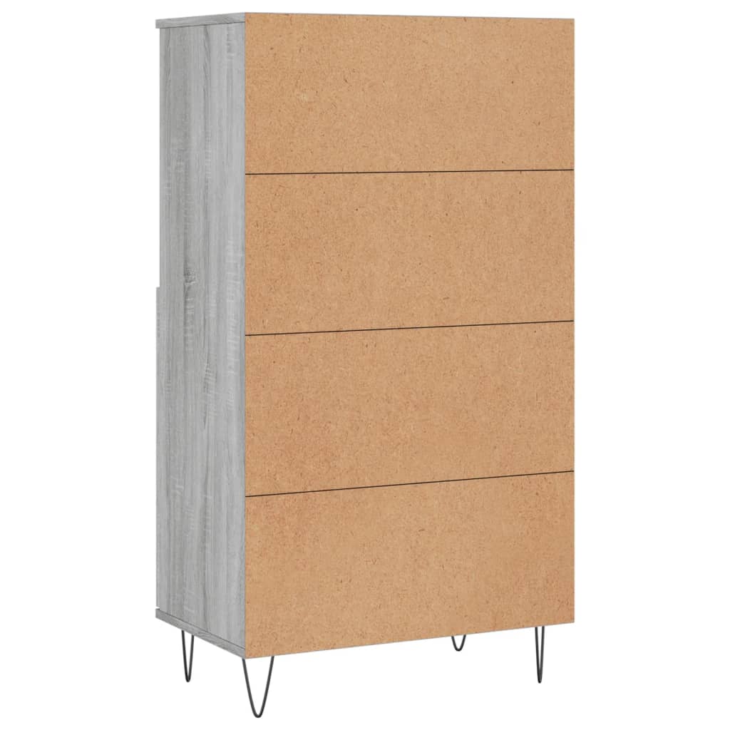 Dulap înalt, gri sonoma, 60x36x110 cm, lemn prelucrat GartenMobel Dekor