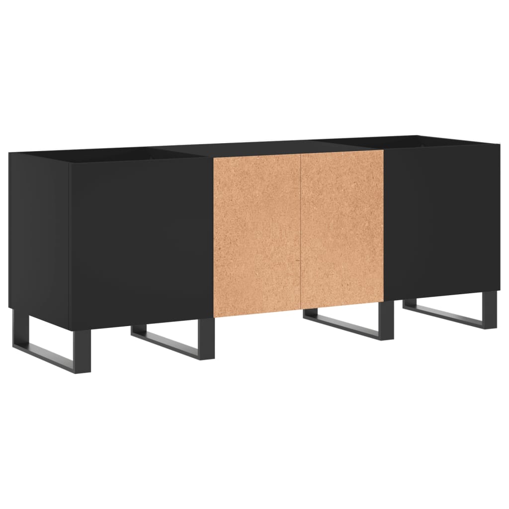 Comodă discuri, negru, 121x38x48 cm, lemn prelucrat GartenMobel Dekor