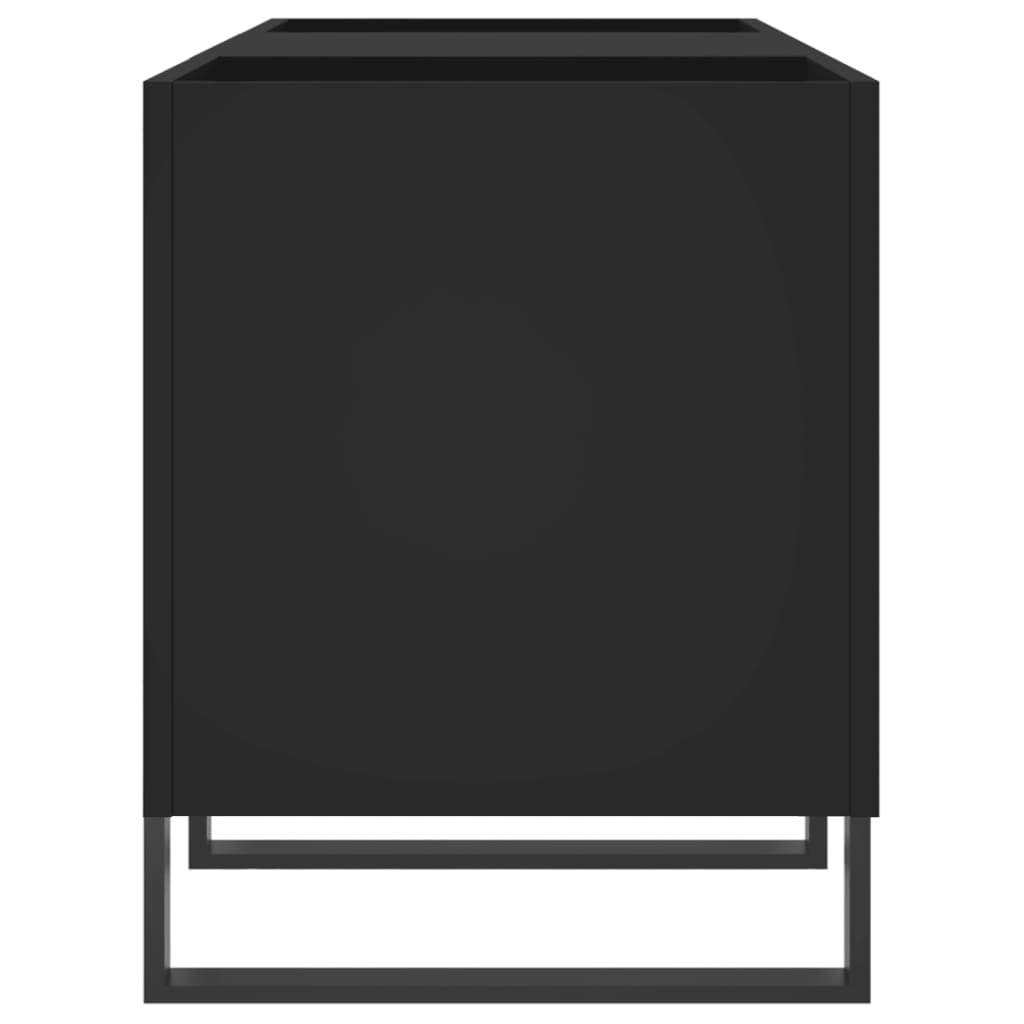 Comodă discuri, negru, 121x38x48 cm, lemn prelucrat GartenMobel Dekor
