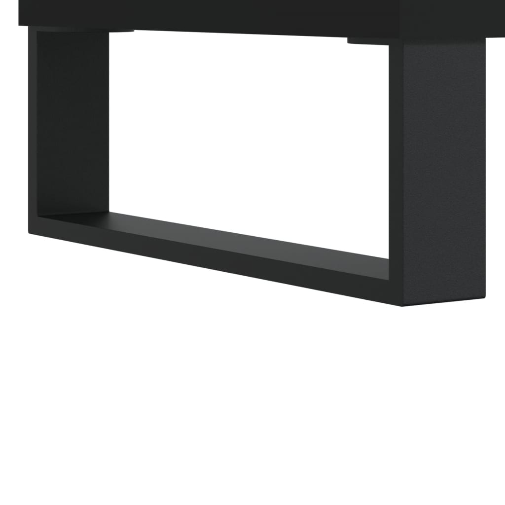 Comodă discuri, negru, 121x38x48 cm, lemn prelucrat GartenMobel Dekor