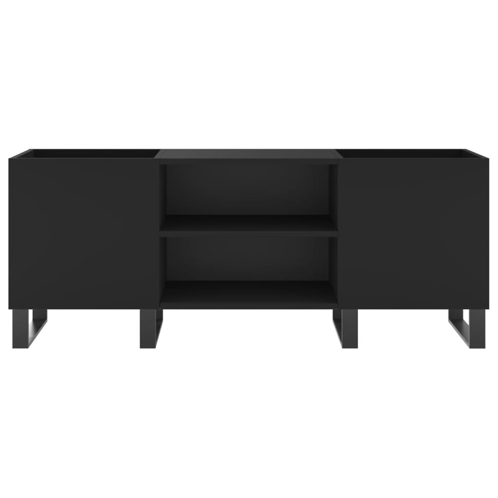 Comodă discuri, negru, 121x38x48 cm, lemn prelucrat GartenMobel Dekor