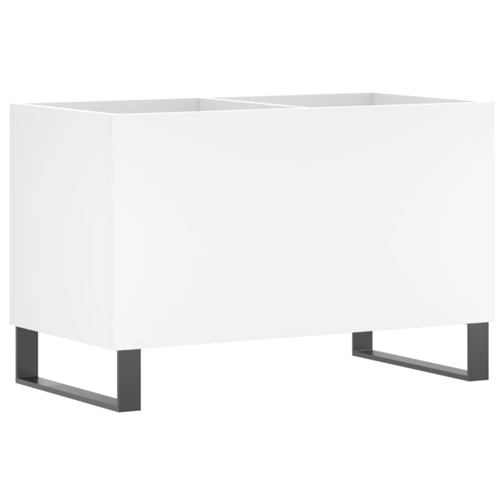 Dulap de discuri, alb, 74,5x38x48 cm, lemn prelucrat GartenMobel Dekor
