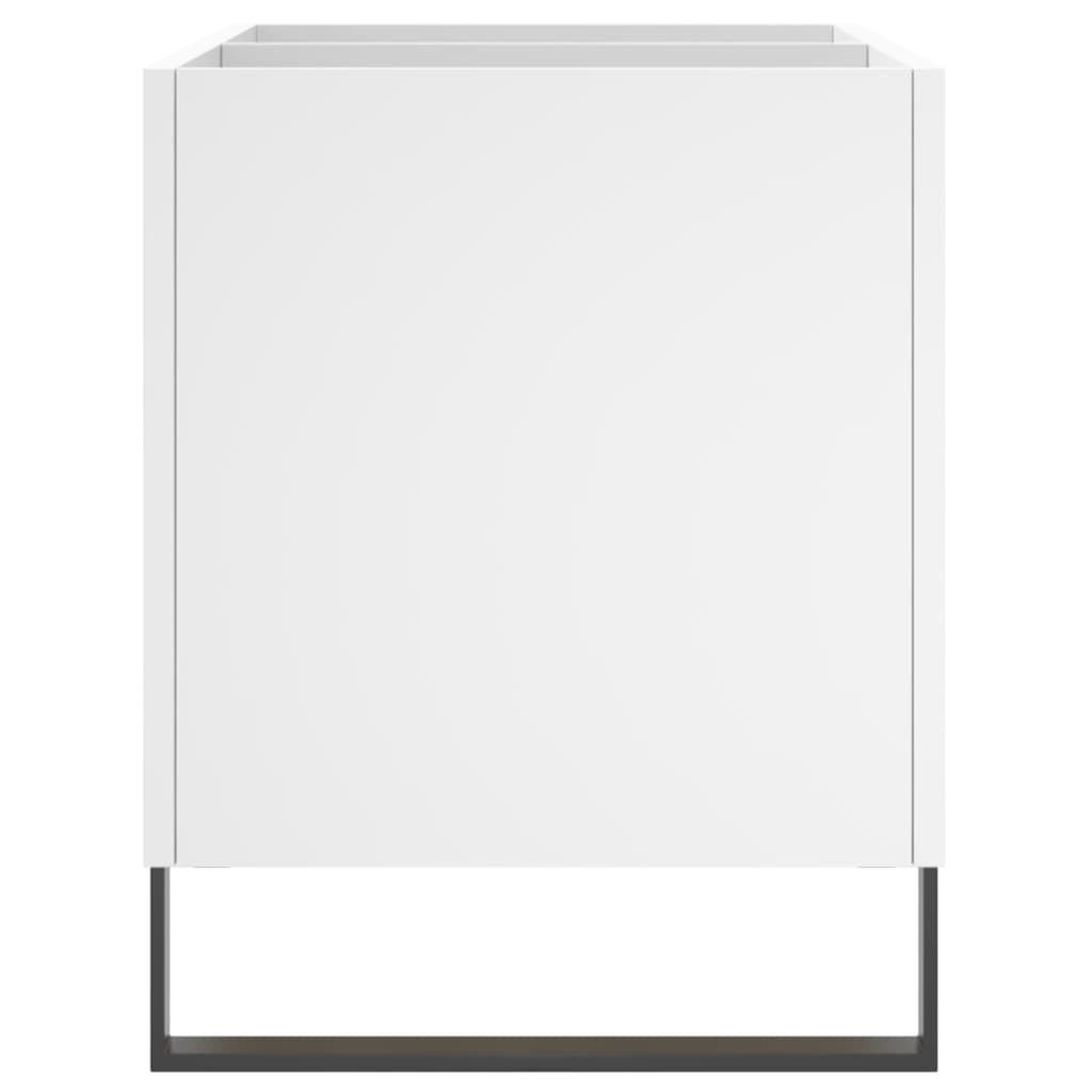 Dulap de discuri, alb, 74,5x38x48 cm, lemn prelucrat GartenMobel Dekor