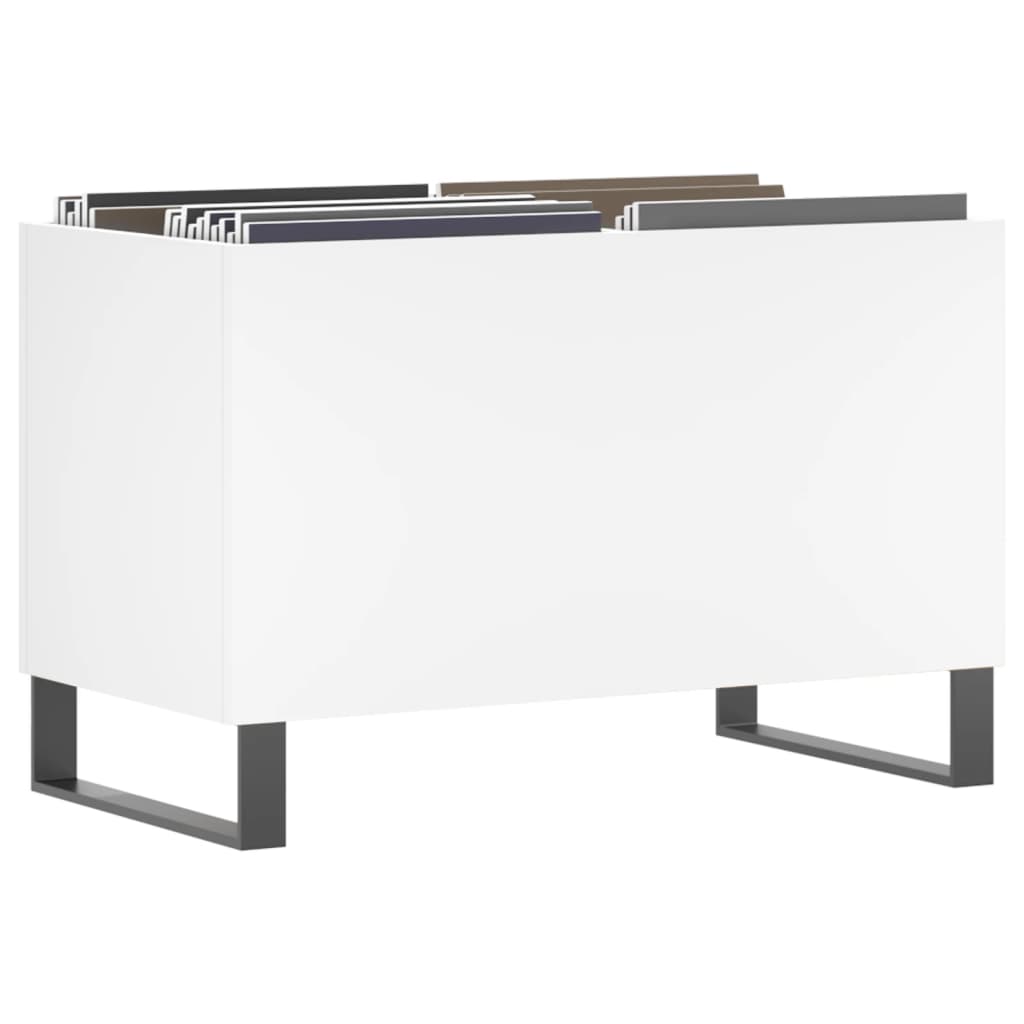 Dulap de discuri, alb, 74,5x38x48 cm, lemn prelucrat GartenMobel Dekor