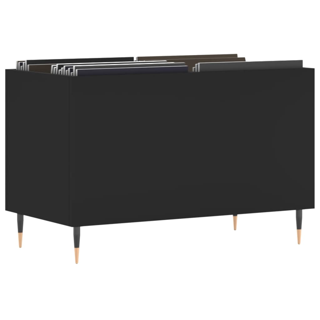 Dulap pentru discuri, negru, 74,5x38x48 cm, lemn prelucrat GartenMobel Dekor