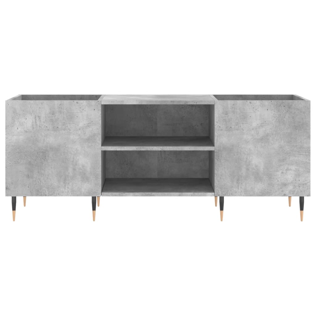 Dulap pentru discuri gri beton, 121x38x48 cm, lemn prelucrat GartenMobel Dekor