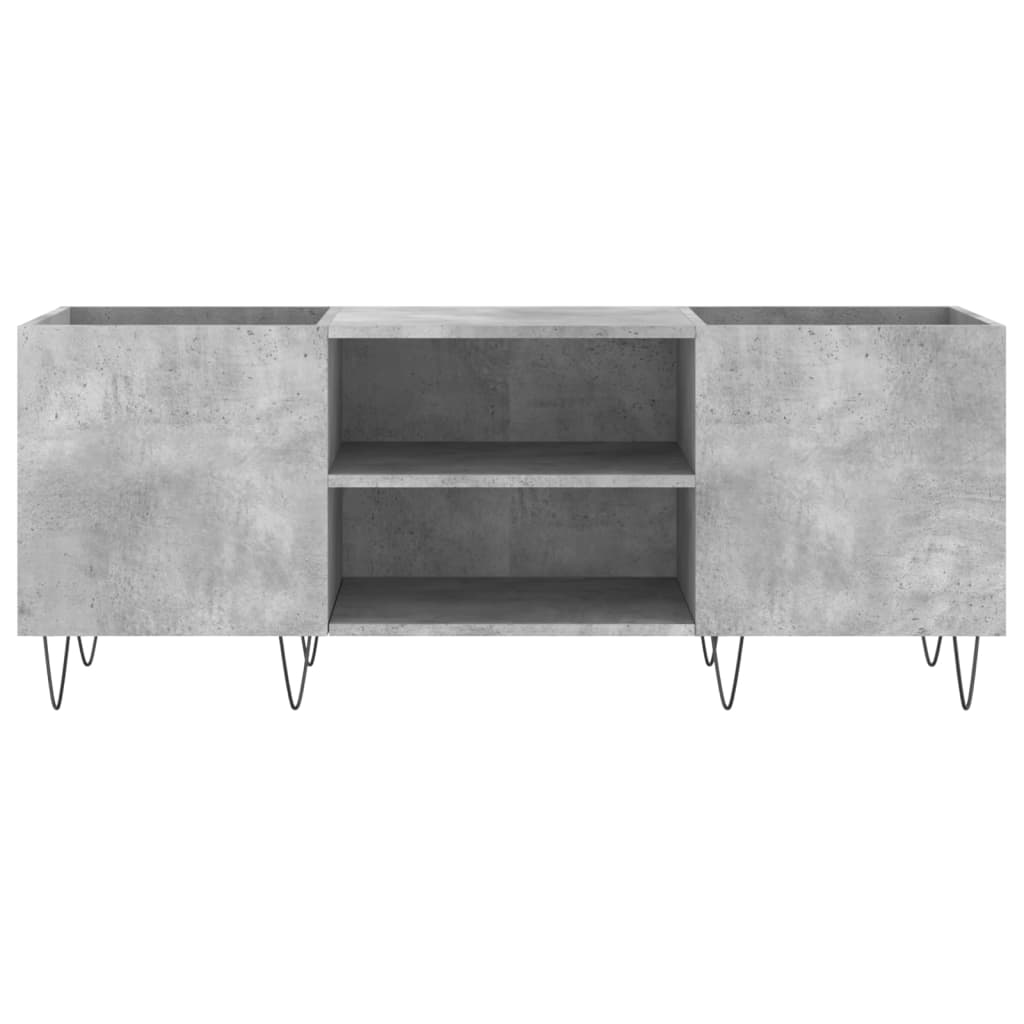 Dulap pentru discuri gri beton, 121x38x48 cm, lemn prelucrat GartenMobel Dekor