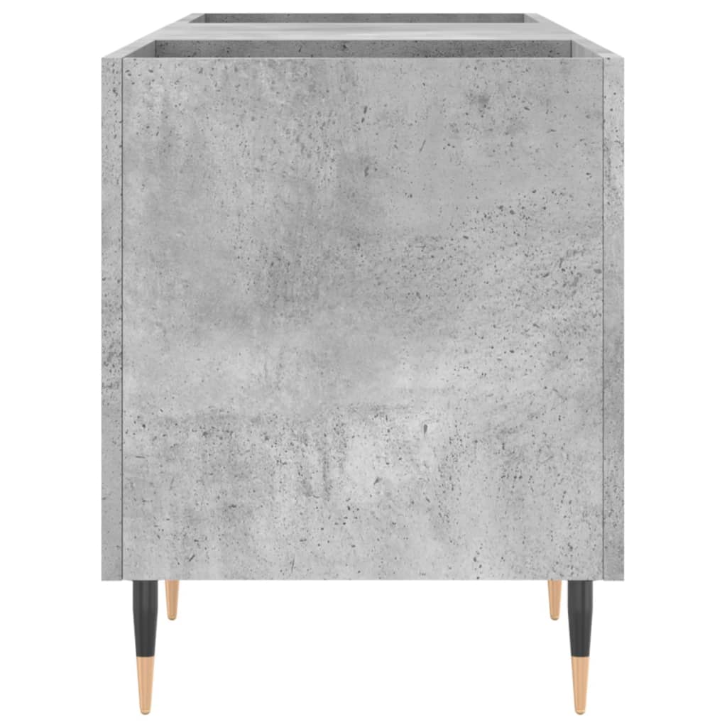 Dulap pentru discuri gri beton, 121x38x48 cm, lemn prelucrat GartenMobel Dekor