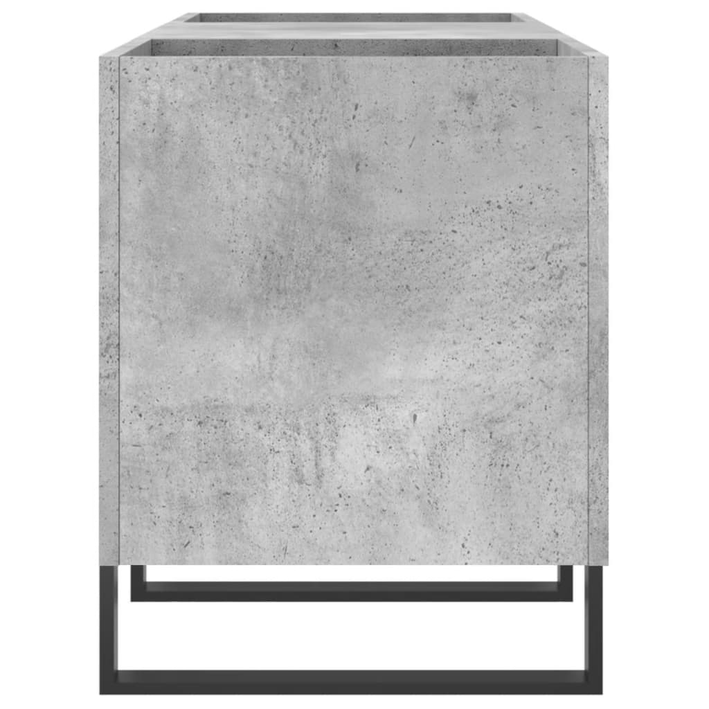 Dulap pentru discuri gri beton, 121x38x48 cm, lemn prelucrat GartenMobel Dekor