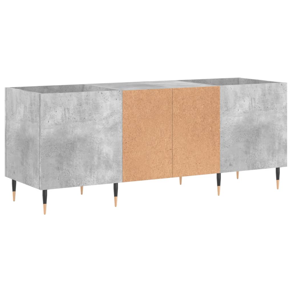 Dulap pentru discuri gri beton, 121x38x48 cm, lemn prelucrat GartenMobel Dekor