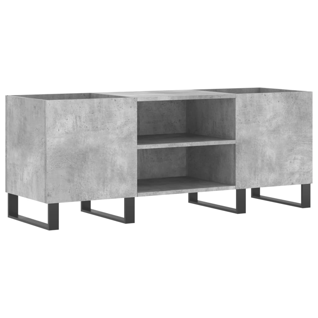 Dulap pentru discuri gri beton, 121x38x48 cm, lemn prelucrat GartenMobel Dekor
