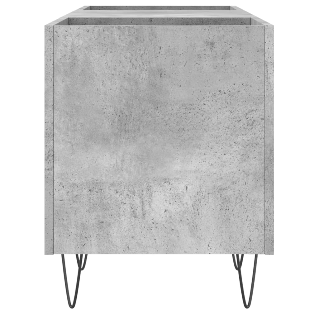 Dulap pentru discuri gri beton, 121x38x48 cm, lemn prelucrat GartenMobel Dekor