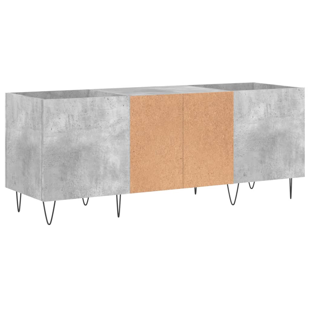 Dulap pentru discuri gri beton, 121x38x48 cm, lemn prelucrat GartenMobel Dekor
