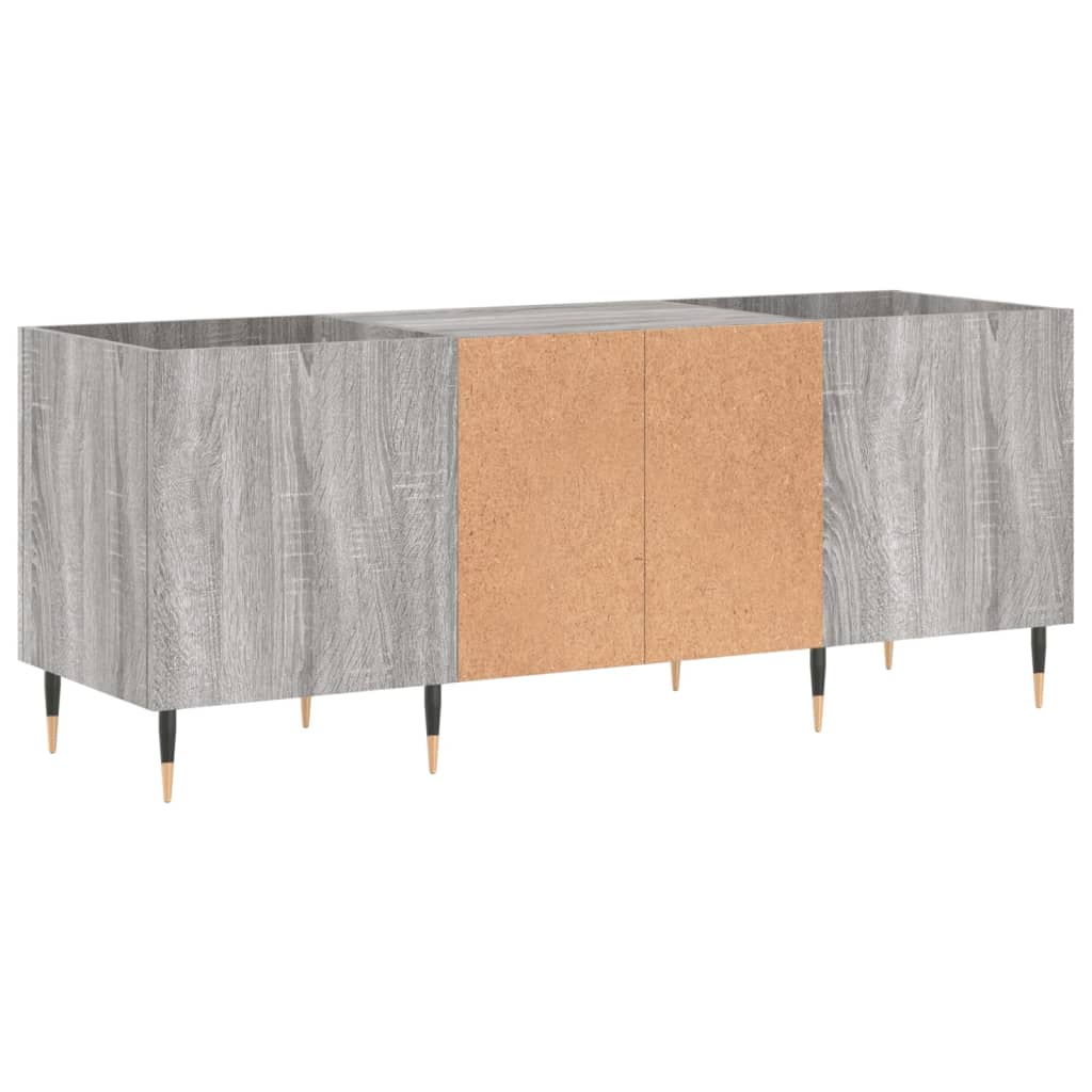 Dulap pentru discuri gri sonoma, 121x38x48 cm, lemn prelucrat GartenMobel Dekor