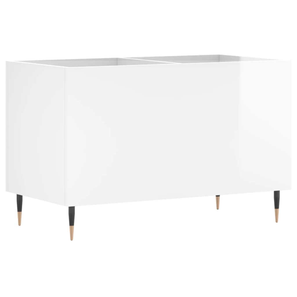 Dulap pt discuri, alb extralucios 74,5x38x48 cm lemn prelucrat GartenMobel Dekor