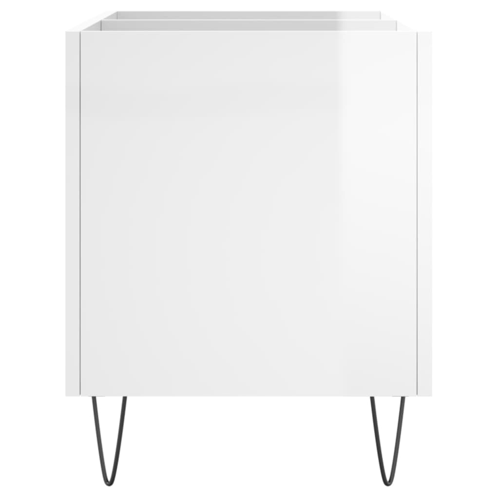 Dulap pt discuri, alb extralucios 74,5x38x48 cm lemn prelucrat GartenMobel Dekor