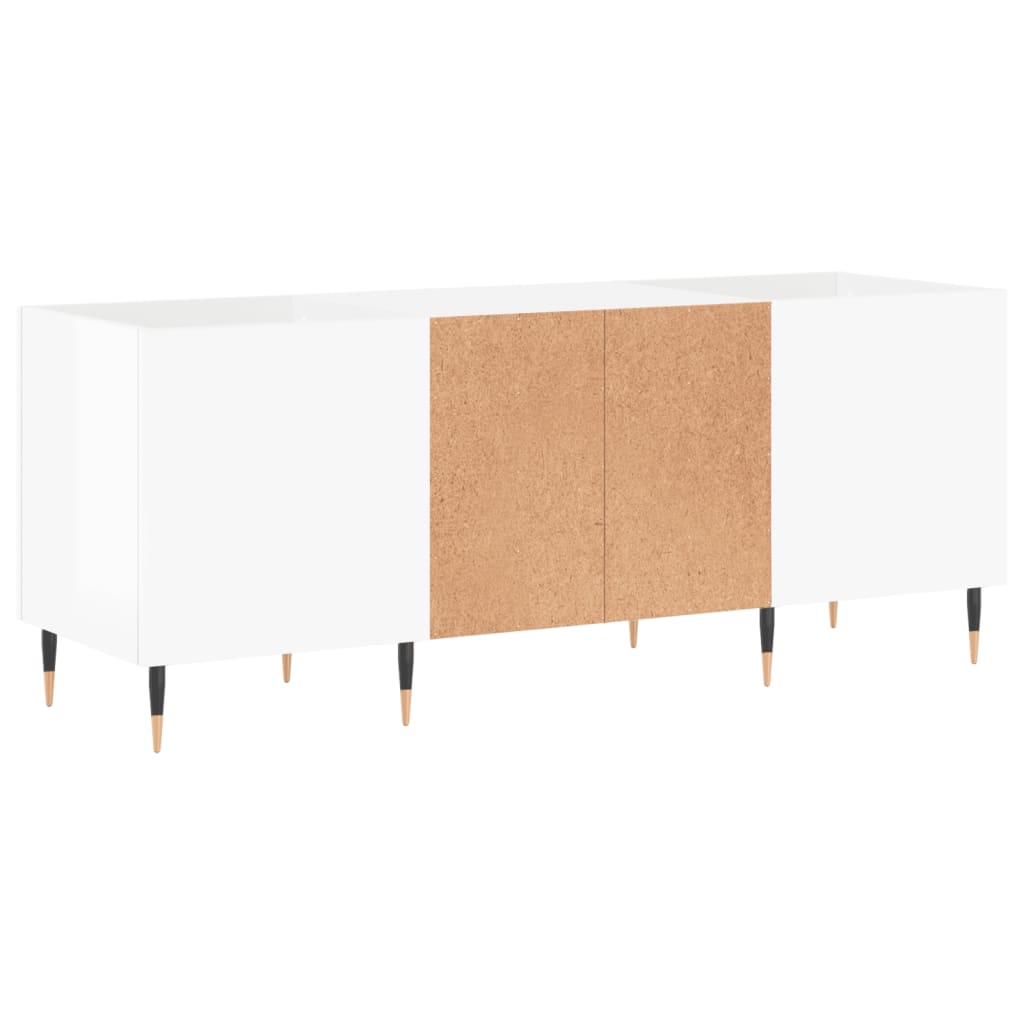 Dulapuri pentru discuri alb lucios 121x38x48 cm, lemn prelucrat GartenMobel Dekor