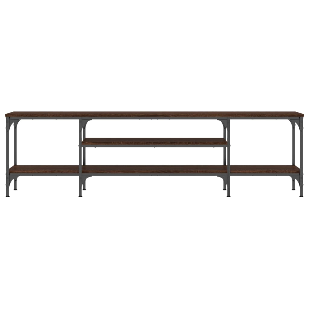 Comodă TV, stejar maro, 161x35x45 cm, lemn prelucrat & fier GartenMobel Dekor