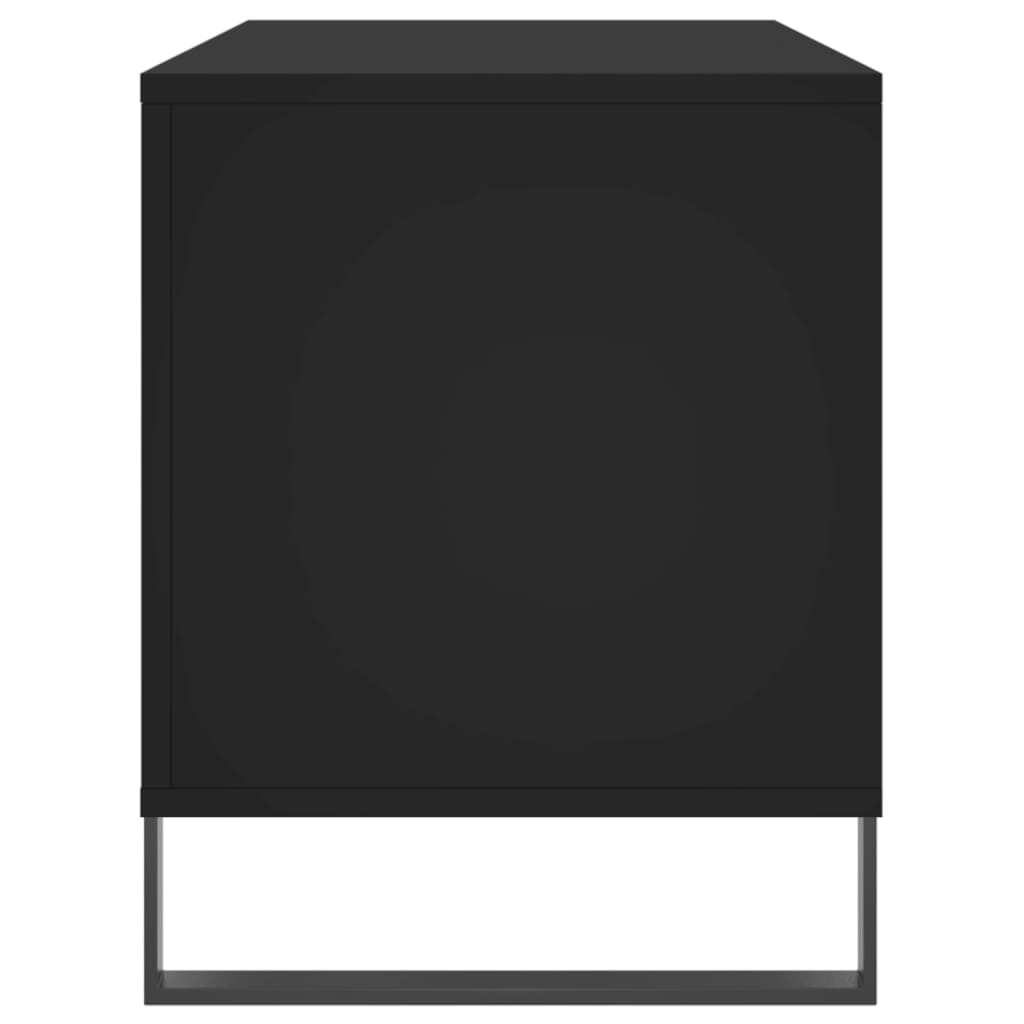 Comodă discuri, negru, 100x38x48 cm, lemn prelucrat GartenMobel Dekor