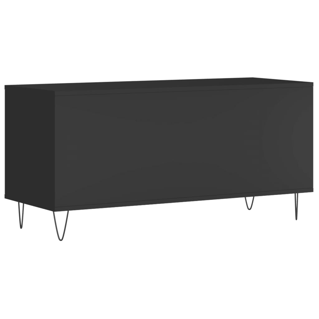 Comodă discuri, negru, 100x38x48 cm, lemn prelucrat GartenMobel Dekor